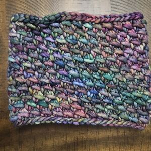 Vibrant Multicolor Knit Cowl